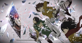 Anime characters broken glass background - ada gladys killins free wallpaper