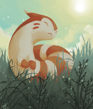 Cat sitting grass eyes closed - a cat free wallpaper