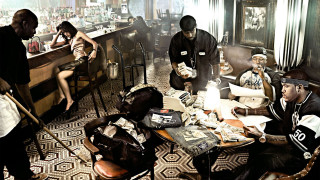 Group people table room papers - david lachapelle free wallpaper