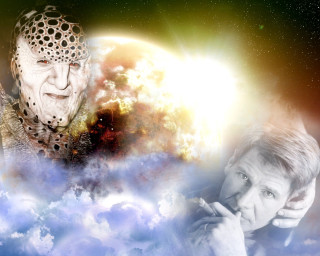 Man looking picture clouds sun - barron storey free wallpaper