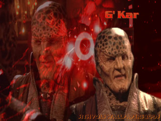 Couple people standing red background 4 - free sci-fi wallpaper