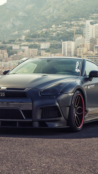 Gray sports car city mountain 2 - matte finish free wallpaper