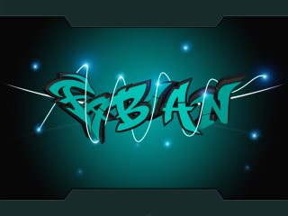 Urban green black background blue - computer art free wallpaper