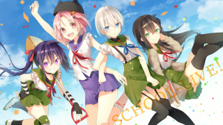 Girls short skirts hats sky - a group of girls free wallpaper