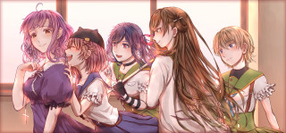 Anime girls room windows cat - the wall free wallpaper