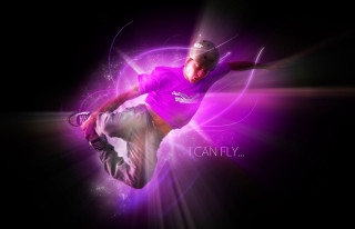 Skateboard trick air purple light - a skateboard in the air free wallpaper