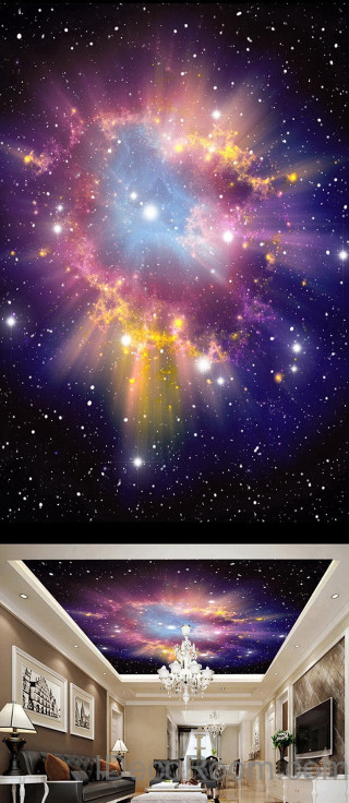 Living room ceiling painting large - matte painting free wallpaper