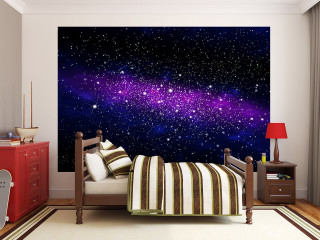 Bedroom purple galaxy mural stars - galaxy free wallpaper