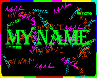 Black background colorful writing name - a name free wallpaper