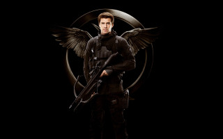 Man gun wings black background - eric taylor free wallpaper