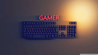 Keyboard mouse glowing gamer top - game art free wallpaper