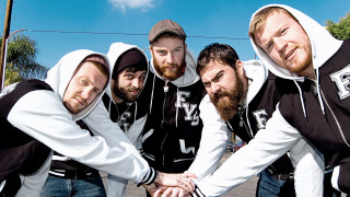 Men holding hands circle hooded - a group of men free wallpaper