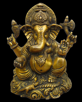 Gold elephant bird statue black - a bronze sculpture free wallpaper