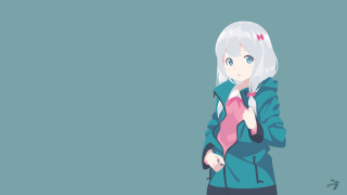 White hair blue jacket serious - minimalist free wallpaper
