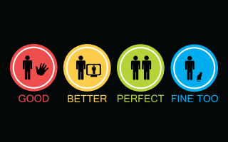 Good better perfect fine person - perfect symmetry free wallpaper
