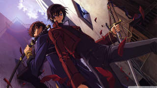 Anime characters city street sky 2 - a city street free wallpaper