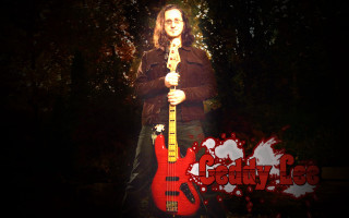 Man red guitar dark forest - a red guitar free wallpaper