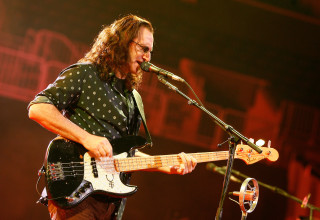 Man long hair bass guitar 2 - long hair playing free wallpaper