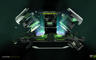 Futuristic computer processor green background - beeple free wallpaper