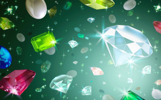 Colored diamonds flying sparkles stars - diamond free wallpaper