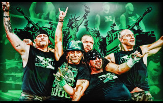 Group men green background green - extreme illustration free wallpaper