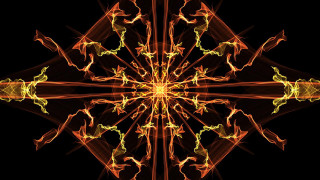 Starburst orange yellow black background 2 - a computer free wallpaper