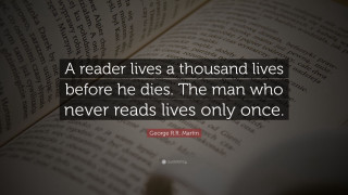 Reader lives thousand lives quote - the man free wallpaper