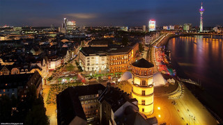 City night clock tower river 3 - heidelberg school free wallpaper