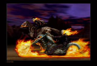 Man motorcycle fire trail night - a man riding free wallpaper