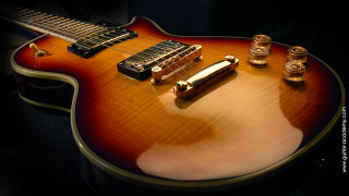 Guitar brown body gold neck - ella guru free wallpaper