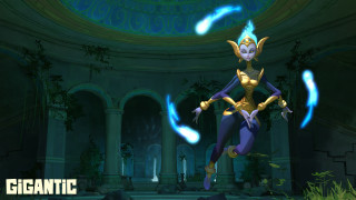 Cartoon character futuristic environment blue - league of legends concept art free wallpaper