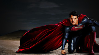 Man superman costume kneeling sand - the sand free wallpaper