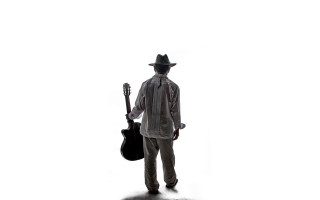 Man guitar shadows white background - eric taylor free wallpaper