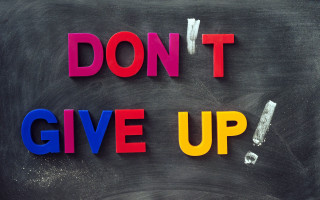 Dont give up chalkboard inspirational - a chalkboard free wallpaper