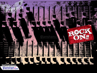 Red sign rock on black - a red sign free wallpaper
