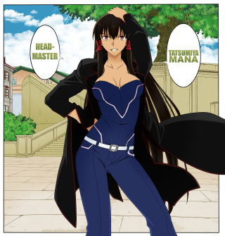 Woman blue coat hat sign - official free wallpaper