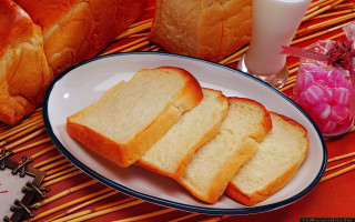 Plate bread table glass milk - heavy grain free wallpaper