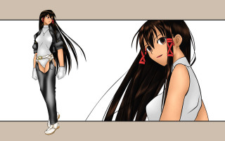 Woman longhair whiteshirt redearrings 3Drender - cel free wallpaper