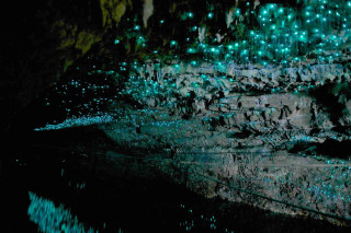 Cave green lights rocks water - the cave free wallpaper