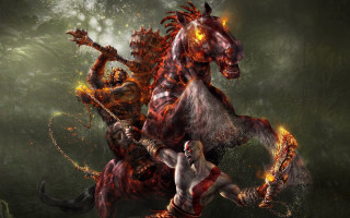 Man riding horse demon forest - a demon free wallpaper