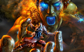 Man demon face sword holding - a sword free wallpaper for desktop