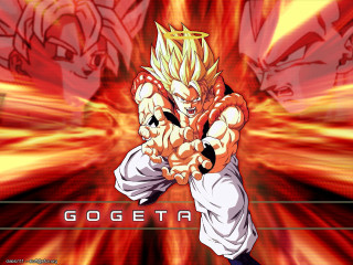 Dragon ball character red background - action pose free wallpaper