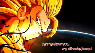 Super saiyan blonde boy red - sots art free wallpaper