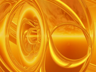 Yellow abstract background spiral design - c4d free wallpaper