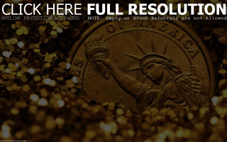 Gold coin statue liberty detailed - ann thetis blacker free wallpaper