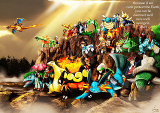 Cartoon characters mountain quote together - a quote above them free wallpaper