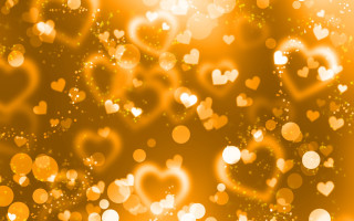 Blurry hearts yellow background blur - a blurry effect free wallpaper