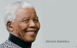 Nelson mandela smiling black white 2 - wearing free wallpaper