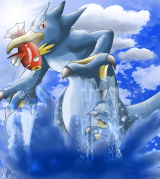 Cartoon dragon eating fish ocean - adam rex free wallpaper