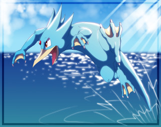 Blue bird flying water sky - a blue bird free wallpaper